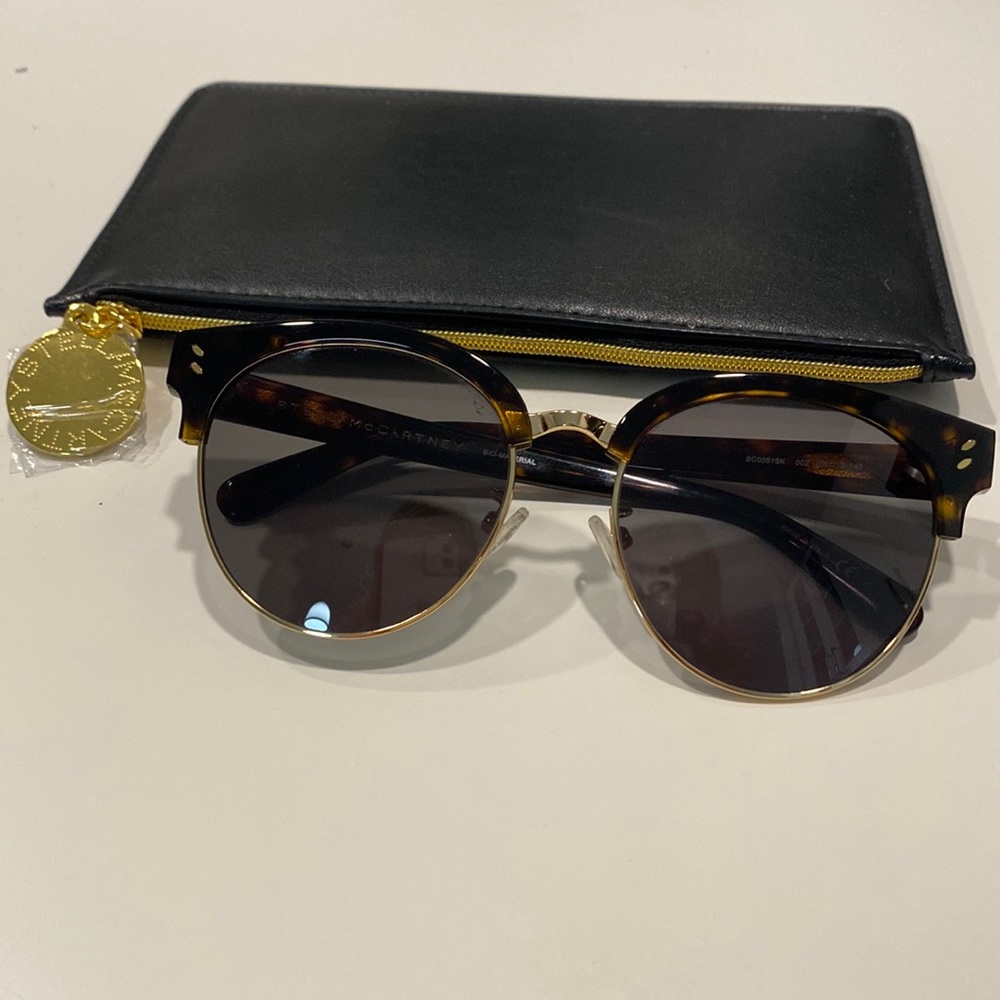 Stella McCartney 56mm tortoise shell clubmaster sunglasses